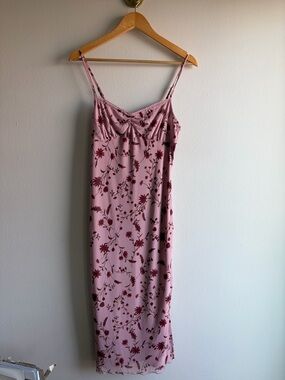 Y2k Style Thirty Thirty Pink Floral Slip Dress
